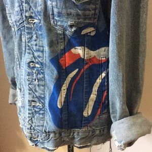rolling stones denim jacket zara
